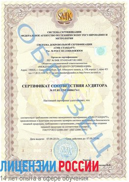 Образец сертификата соответствия аудитора №ST.RU.EXP.00006174-1 Кизел Сертификат ISO 22000